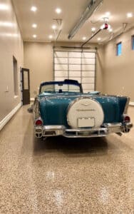 Garage Floor Coating with Classic Car in Arizona