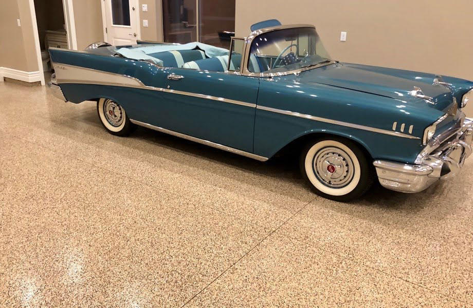 Classic Car on Epoxy Garage Flooring