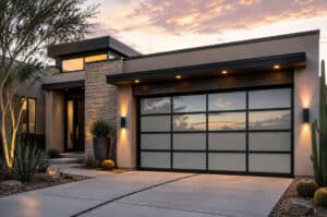 Glass Garage Door in Phoenix Home